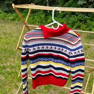 Tommy Hilfiger Jeans Womens Lambs wool Angora Classic Knit Sweater Size Large.